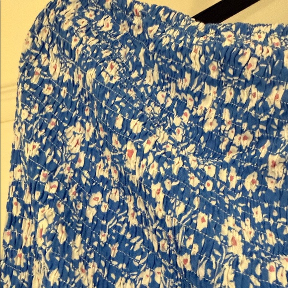 Blue Floral one-shoulder Dress - Picture 5 of 5